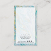 Türkis- und Goldmarmor-Schmuckstück Visitenkarte (Rückseite)