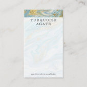 Türkis- und Goldmarmor-Schmuckstück Visitenkarte (Vorderseite)
