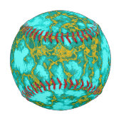 Türkis- und Goldmuster Baseball (Rückseite)