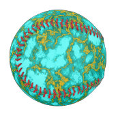 Türkis- und Goldmuster Baseball (Vorderseite Links)