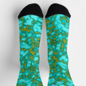 Türkis- und Goldmuster Socken (Oben)