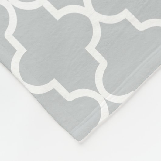 Türkis und Grau | Fleece Blanket (Ecke)