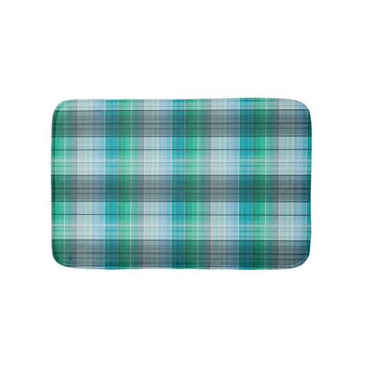 Türkis und grau in einem Käfig . Badematte (Vorderseite)