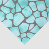 Türkis und Graue Giraffe Print Decoupage Seidenpapier (Detail)