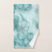 Türkis und grauer Marmor abstrakt Badhandtuch Set (Handtuch)