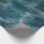 Türkis und graues Wasser Geschenkpapier (Ecke)