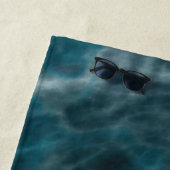 Türkis und graues Wasser Strandtuch (Beispiel)