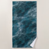 Türkis und graues Wasser Strandtuch (Vorderseite)