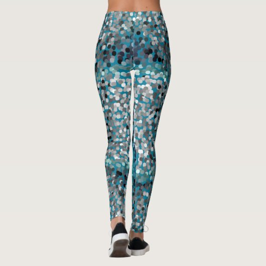 Türkis- und Grauwaage Leggings (Rückseite)
