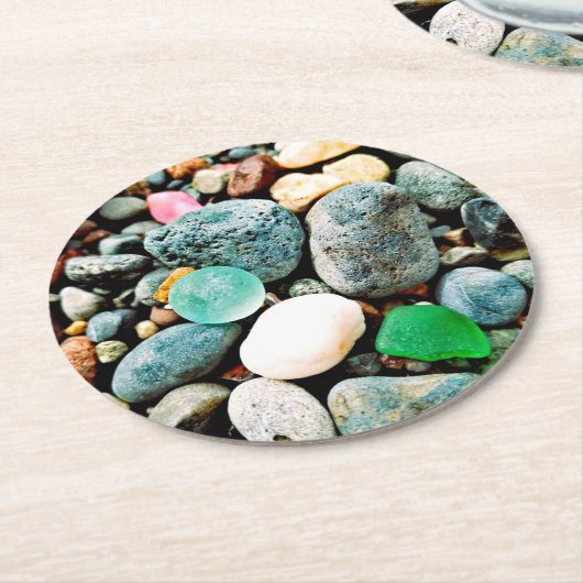 Türkis- und Green Seaglass Pullboard Untersetzer (Angewinkelt)