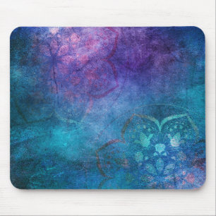 Türkis-und Grün-elegante Lotos-Blume Mousepad