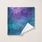 Türkis und Grün Elegante Lotus Blume Badhandtuch Set (Waschlappen)