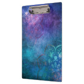 Türkis und Grün Elegante Lotus Blume Klemmbrett (Links)