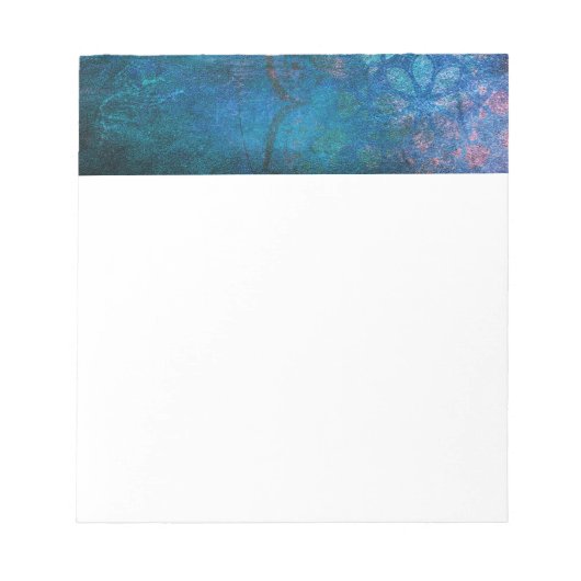 Türkis und Grün Elegante Lotus Blume Notizblock (Vorderseite)