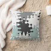 Türkis und Korallen Einzigartiges Muster Kissen (Decke)