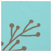 Türkis- und Korallenblumenmuster Stoff (Nahaufnahme)