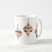 Türkis und Korallenretro aus dem Mittelalter Kaffeetasse (VorderseiteRechts)