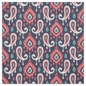 Türkis und Korallenriffe, Ikat Paisley Stoff (Muster)