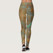 Türkis und Kupfer Leggings (Rückseite)