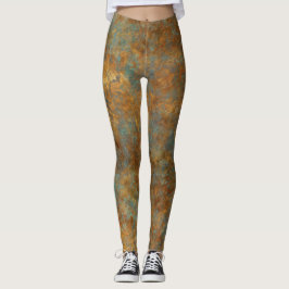 Türkis und Kupfer Leggings