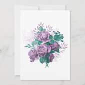 Türkis und Lavendel Junggeselinnen-Abschied Einladung (Rückseite)