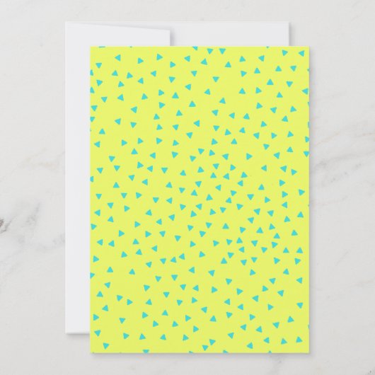 Türkis und Lemon Spaß Pineapa Engagement Party Einladung (Rückseite)