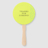 Türkis und Lemon Summer Beach Wedding Gefallen Fächer (Rückseite)