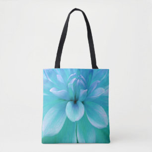 Türkis und lila Blume Tasche