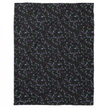 Türkis und lila Musiknoten-Fleece-Decke