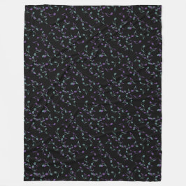 Türkis und lila Musiknoten-Fleece-Decke Fleecedecke