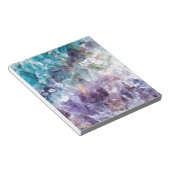Türkis und Lila Quarzglas Notizblock (angewinkelt)