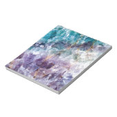 Türkis und Lila Quarzglas Notizblock (Rotiert)