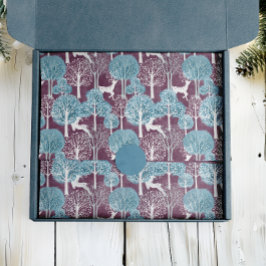 Türkis und Lila Urlaub im Hirschdorf Seidenpapier