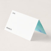 Türkis und Lila Wash Inside Rezept Zent Cards Visitenkarten (Rückseite)