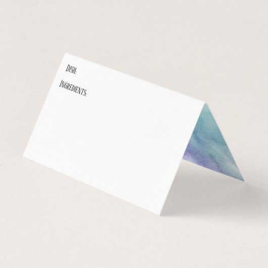 Türkis und Lila Wash Inside Rezept Zent Cards Visitenkarten (Vorderseite)