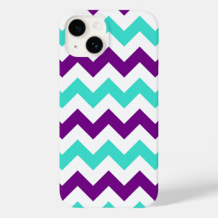 Türkis und Lila Zigzag Case-Mate iPhone Hülle
