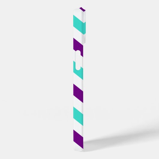 Türkis und Lila Zigzag Case-Mate iPhone Hülle (Rückseite / Rechts)