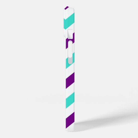 Türkis und Lila Zigzag Case-Mate iPhone Hülle (Rückseite / Links)