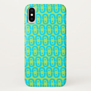 Türkis und Limettengrün geometrisches Muster Case-Mate iPhone Hülle