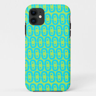 Türkis und Limettengrün geometrisches Muster Case-Mate iPhone Hülle