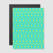 Türkis und Limettengrün geometrisches Muster Magnetkarte (Vorne/Hinten)