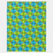 Türkis und Limon mit Goldplätzen Fleecedecke (Vorderseite)