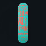 Türkis und Living Coral Grunge Word Cloud Skateboard<br><div class="desc">Der Effekt dieses trendigen, auf Straßentext basierenden Designs hängt von der Länge Ihres Namens ab. Wählen Sie "Klicken, um weiter anzupassen" am unteren Ende der "Personalisieren Sie diese Vorlage", um das gewollt Aussehen zu erhalten. Sie können den Hintergrund und/oder Text auch beliebig gewollt Farbe einstellen. Viel Spaß beim Erstellen. Sie...</div>