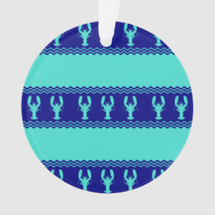 Türkis und Marineblaster Ornament