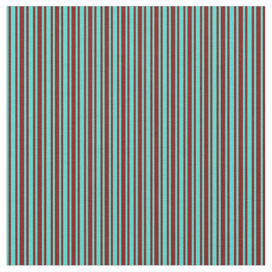 Türkis- und Maroonfarbene Streifen/Linienmuster Stoff (Nahaufnahme)