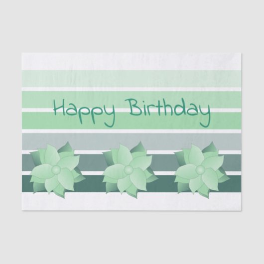 Türkis und Minzgrün Seidenpapier (Vorderseite)