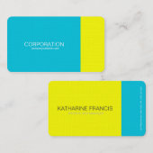 Türkis und noble Visitenkarte des Gelbs (Vorne/Hinten)