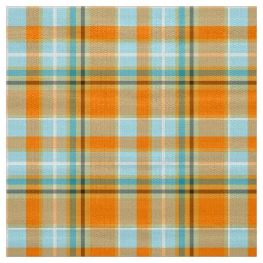Türkis und orange cm-Gewohnheit Stoff (Muster)