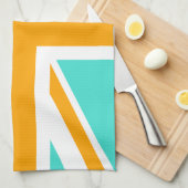 Türkis und Orange Union Jack Handtuch (Viertel Falte)