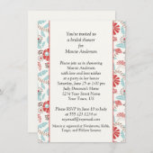 Türkis und orangefarbenes Brautparty laden ein Einladung (Vorne/Hinten)